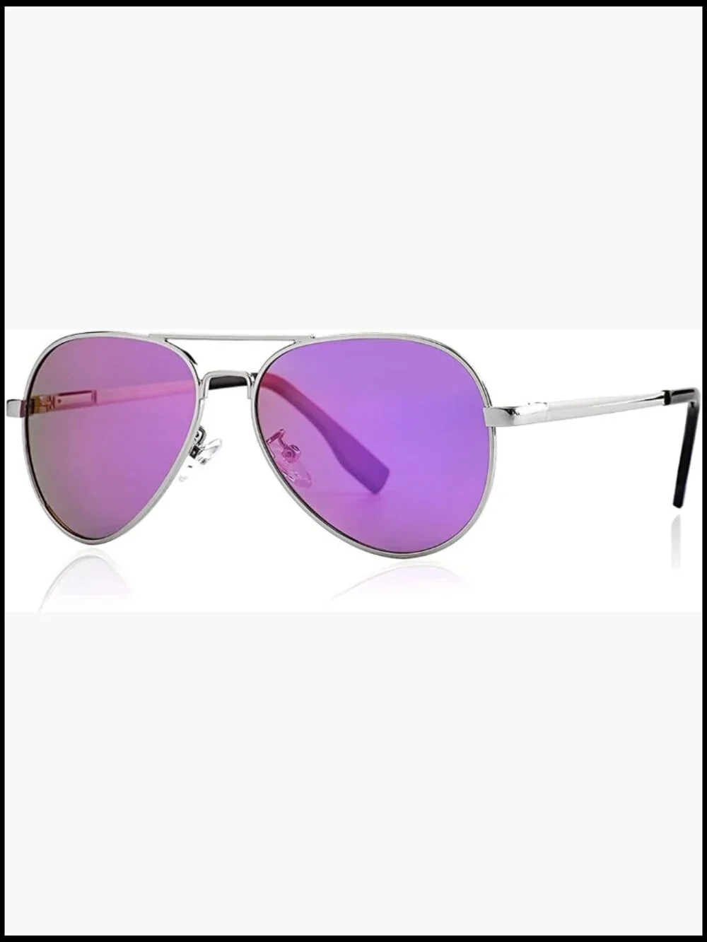 Metal Frame Polarized Aviator Sunglasses for Kids